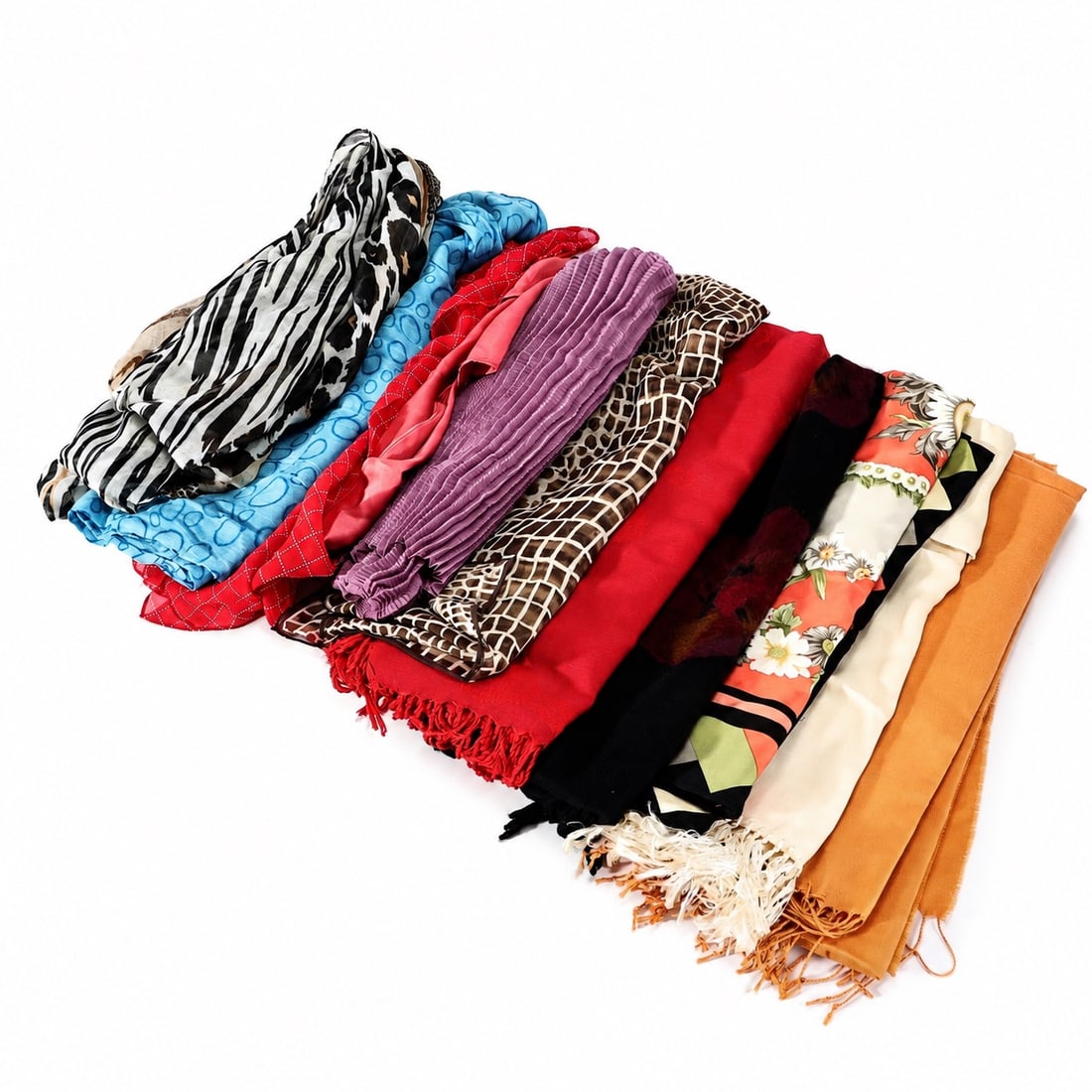 Collection of Vintage Ladies? Fashion Scarves, Shawls & Wraps: Collection of Vintage Ladies Fashion Scarves, Shawls & Wraps (All in different size)
