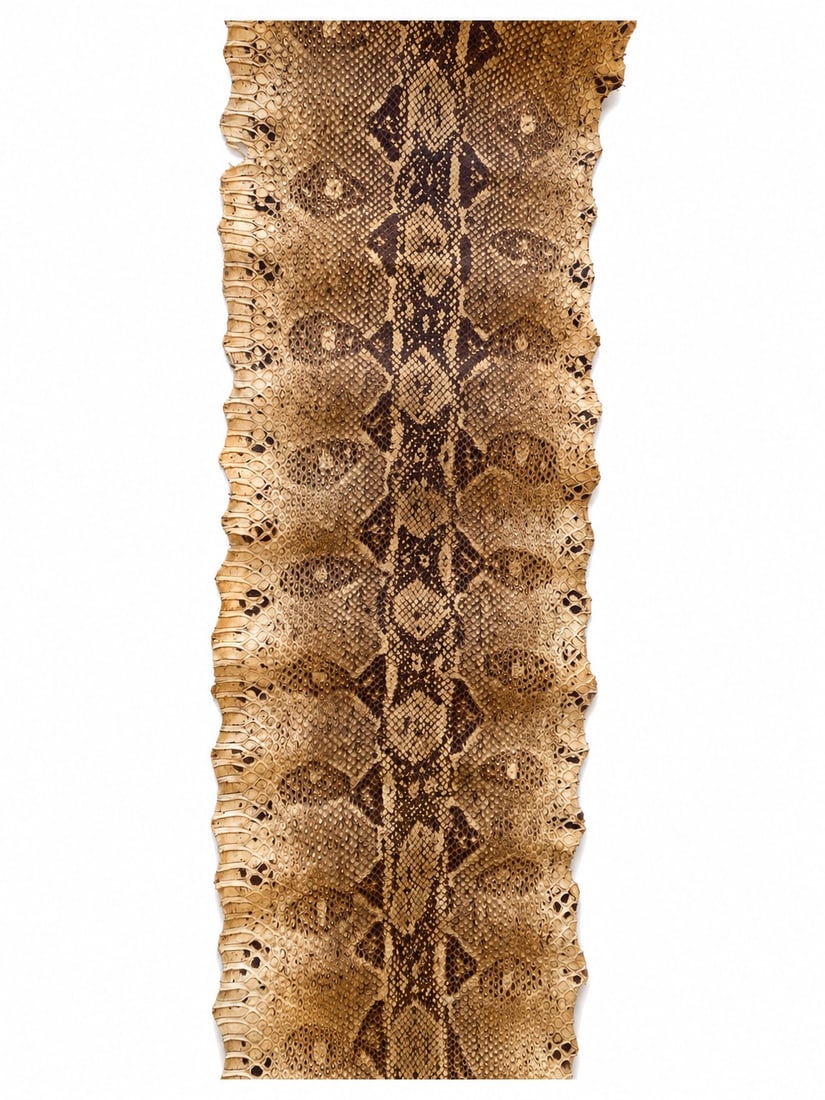 Large Vintage Genuine Python Snake Skin Hide - 3