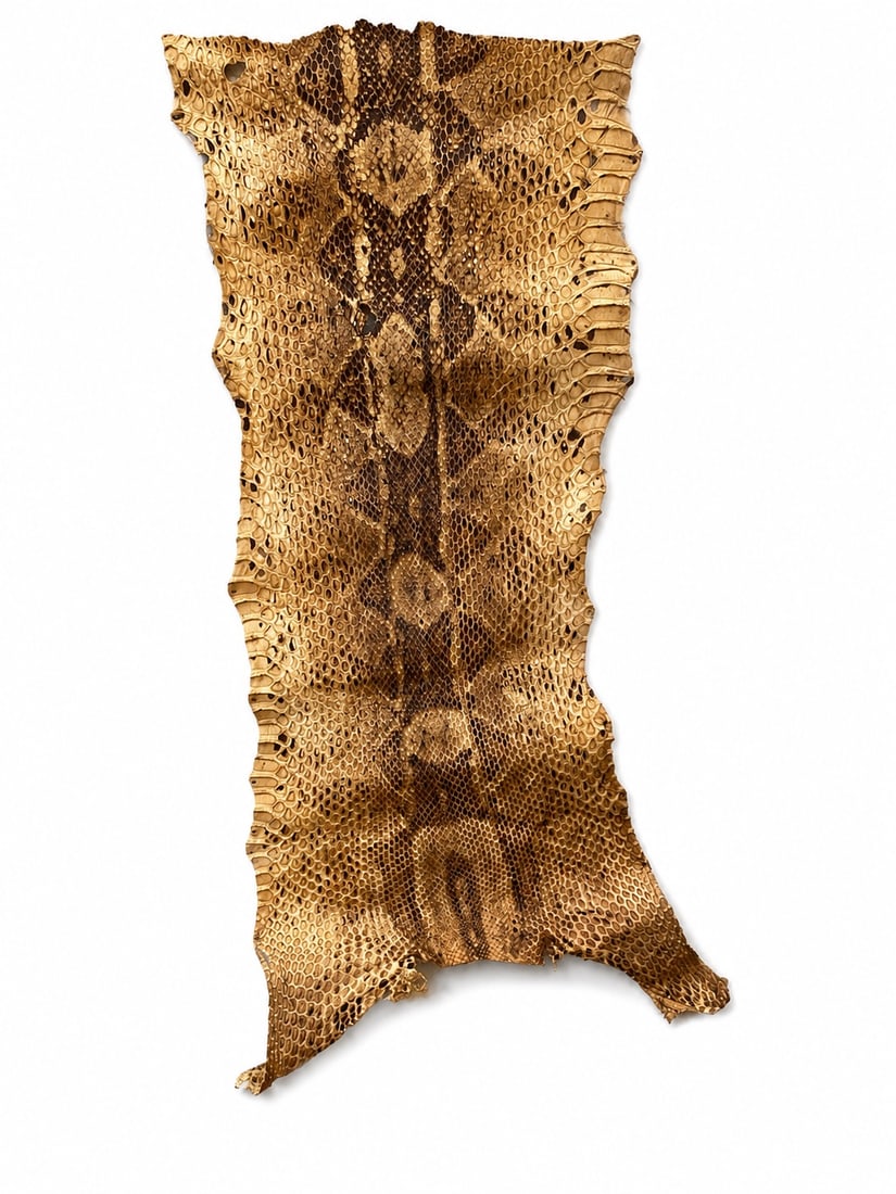 Large Vintage Genuine Python Snake Skin Hide - 6