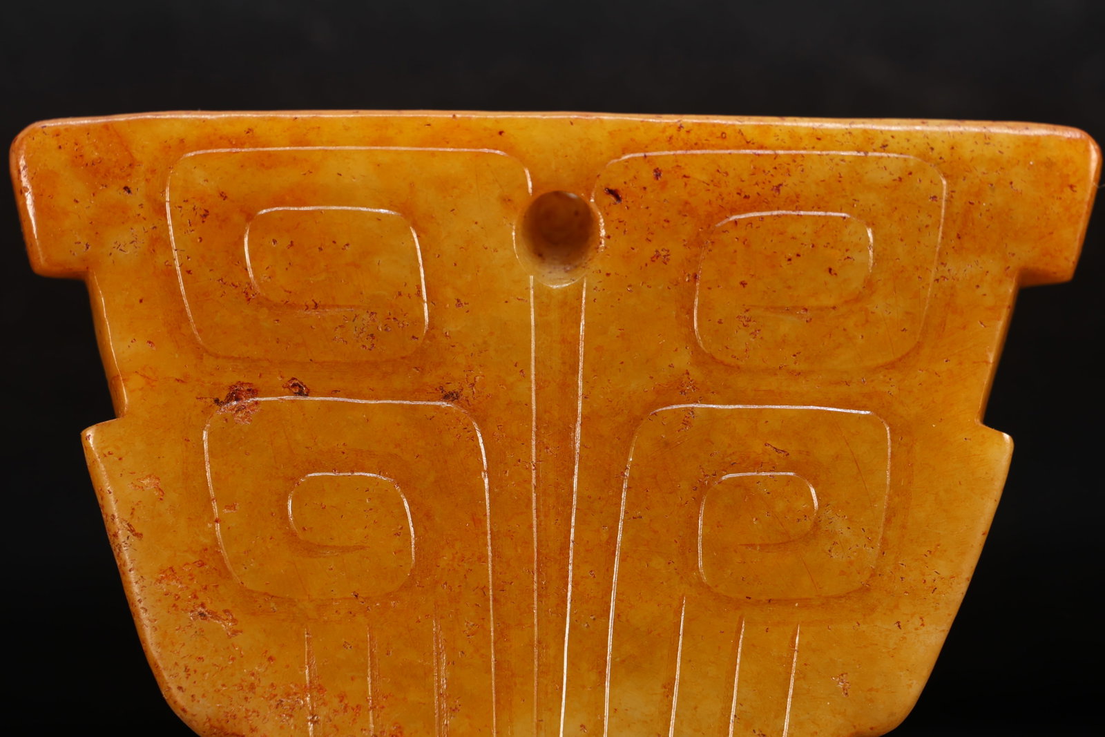 Jade Carved Beast Face Pattern Bi - 5
