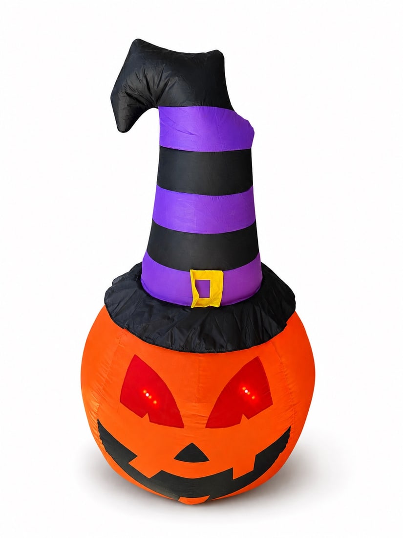 Large Light-Up Inflatable Halloween Jack-O?-Lantern Witch Pumpkin (1 of 4)
