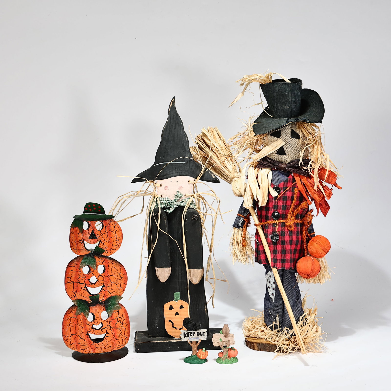 Collection of Rustic Halloween Witch, Scarecrow & Pumpkin (1 of 4)