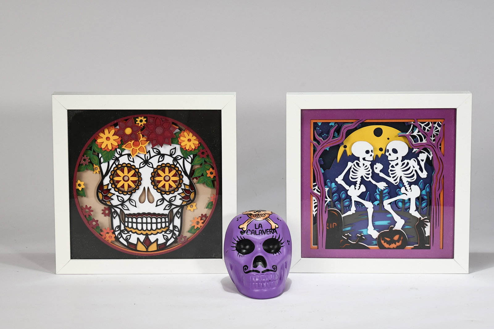 Dia de los Muertos Sugar Skull & Skeleton Wall Art Decor, (1 of 8)