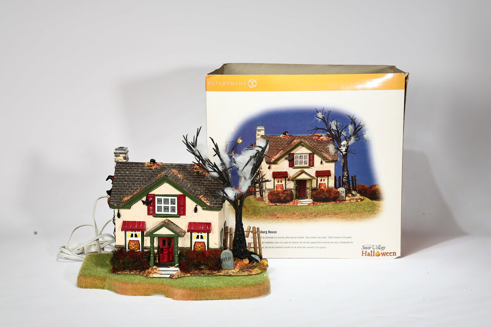 Department 56 Snow Village Halloween Lighted Haunted House w/ Original Box (1 of 4)