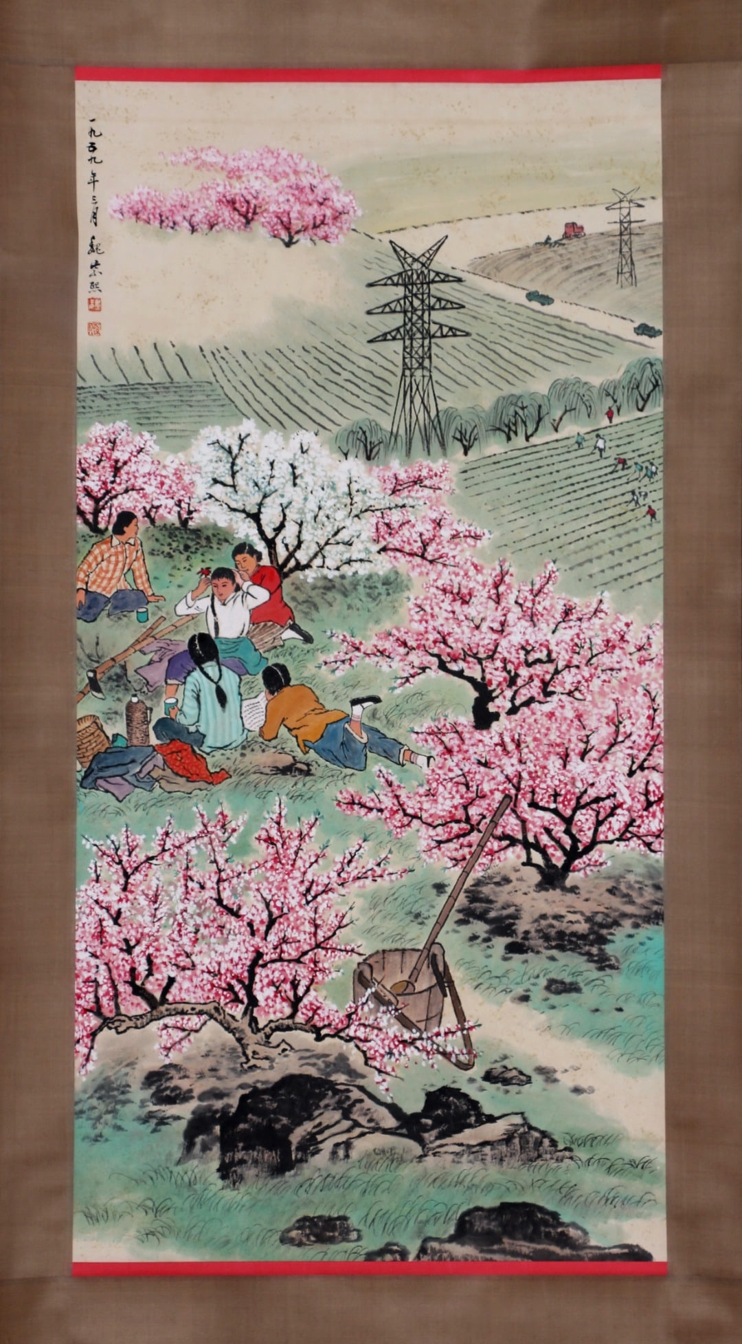 Chinese Drawing Flower and Character Story Painting,Wei Zixi Mark (1 of 9)
