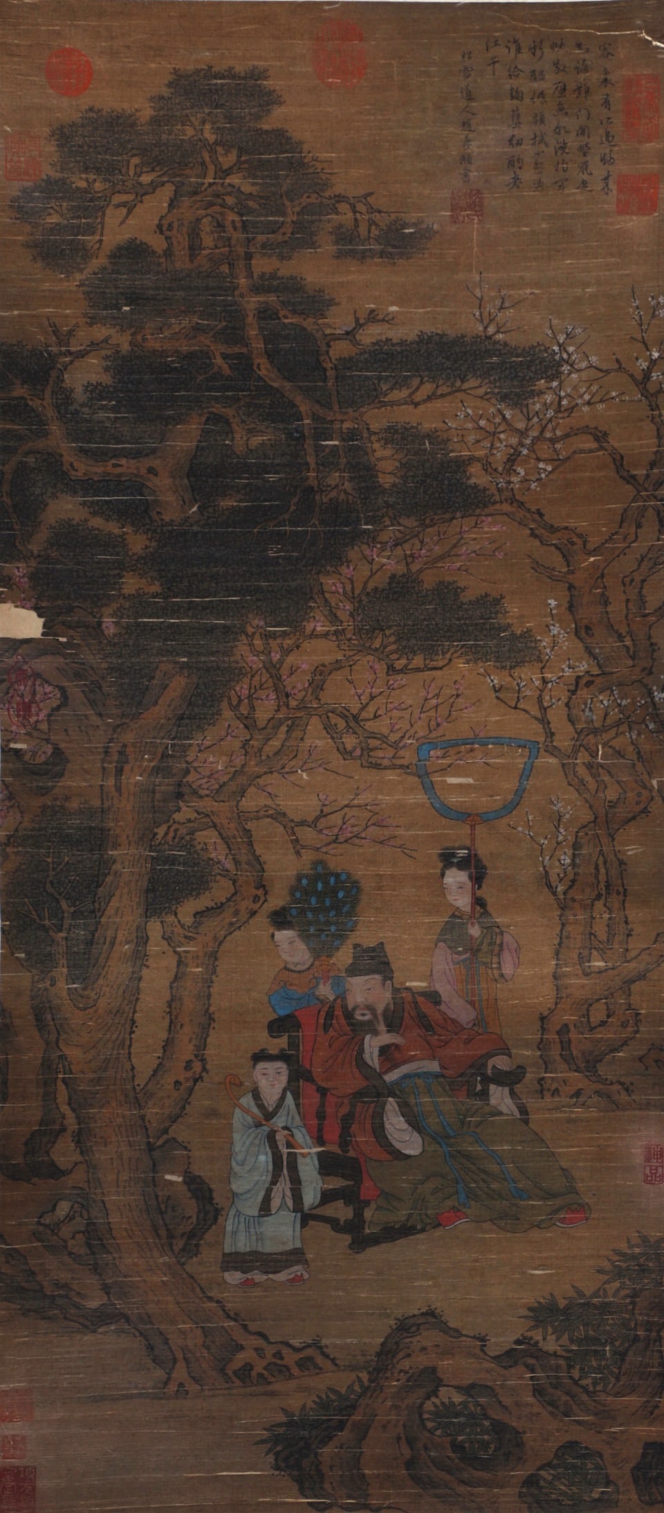 Chinese Drawing Character Story Painting,Zhao Mengfu Mark: Chinese Drawing Character Story Painting,Zhao Mengfu Mark (105 x 45cm)