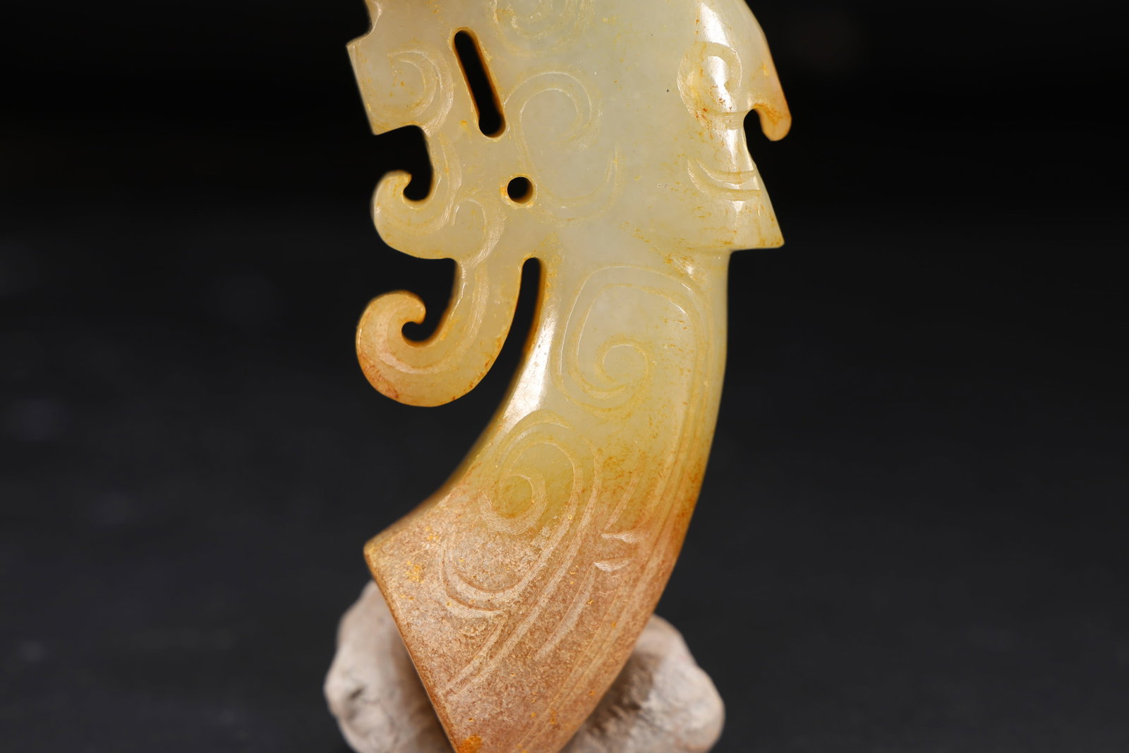 Jade Carved Character Face Pattern Bi - 3