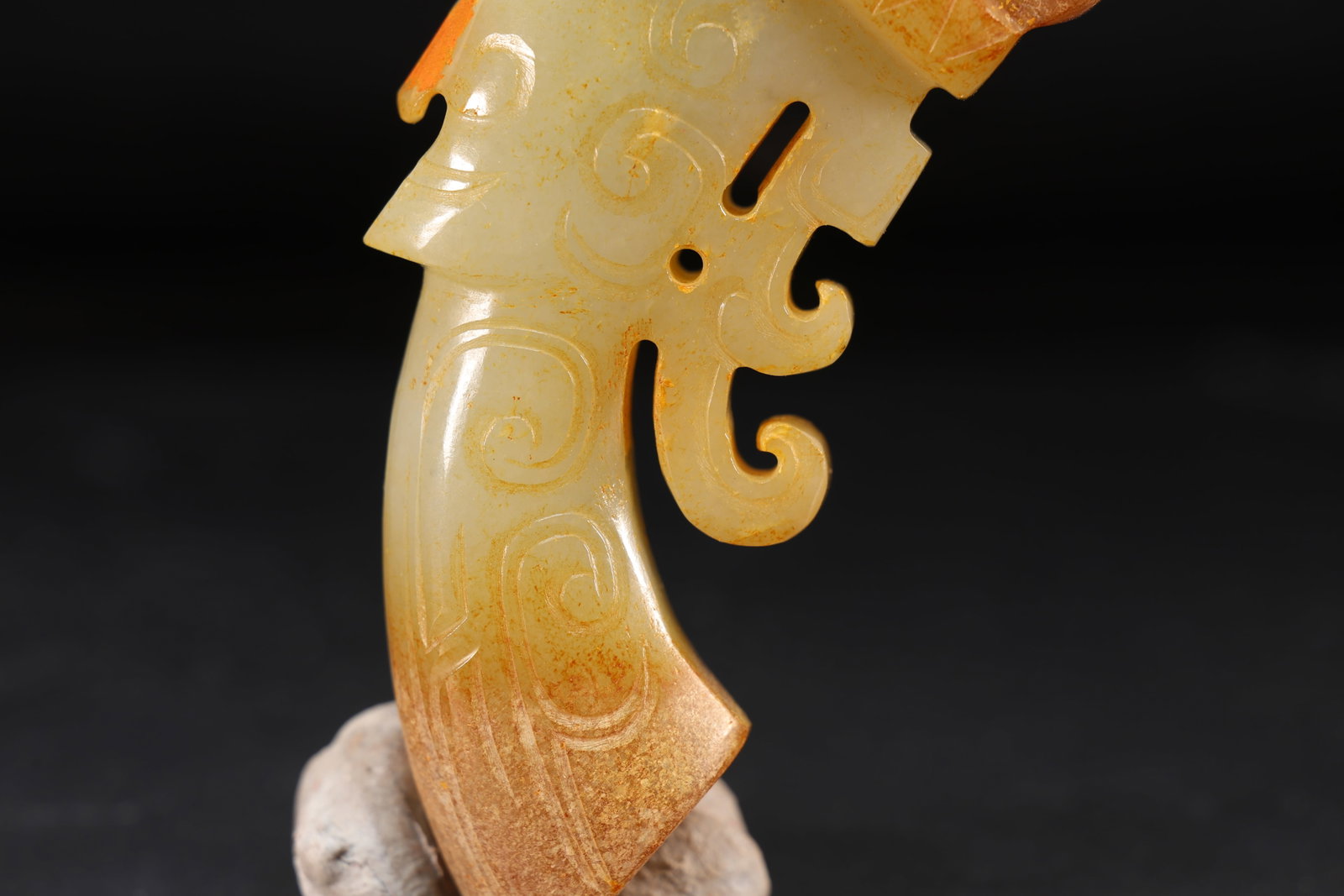 Jade Carved Character Face Pattern Bi - 6