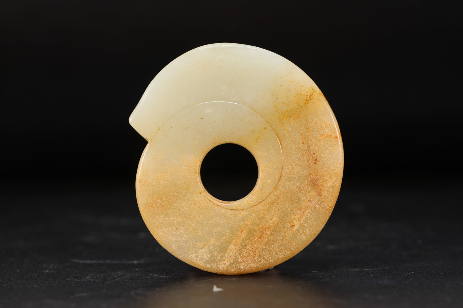 Jade Carved Dragon Pattern Bi - 3