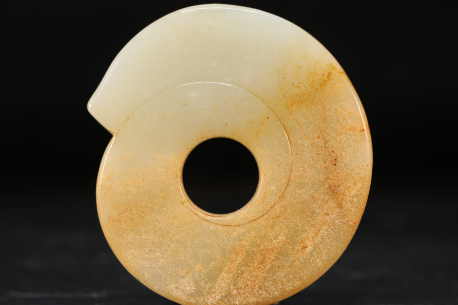 Jade Carved Dragon Pattern Bi - 4