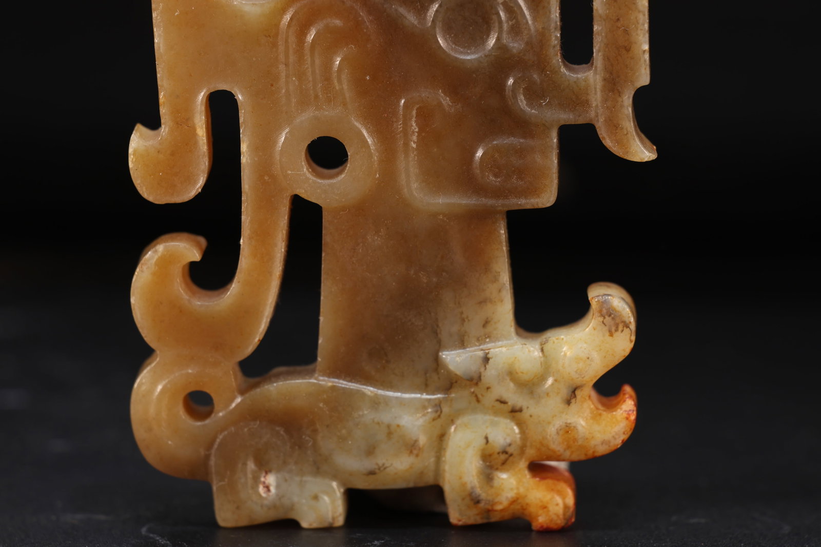 Jade Carved Character Face Pattern Bi - 3