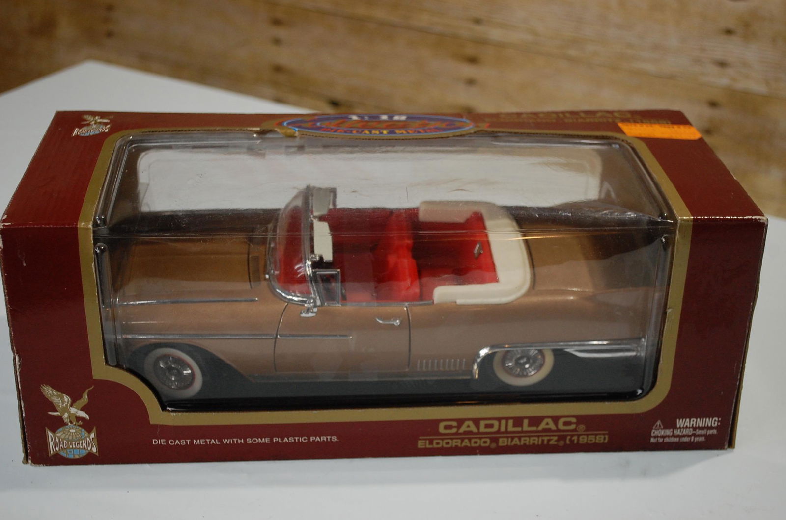 ROAD TOUGH GOLD  1958 CADILLAC CONVERTIBLE 1:18 DIECAST (1 of 6)