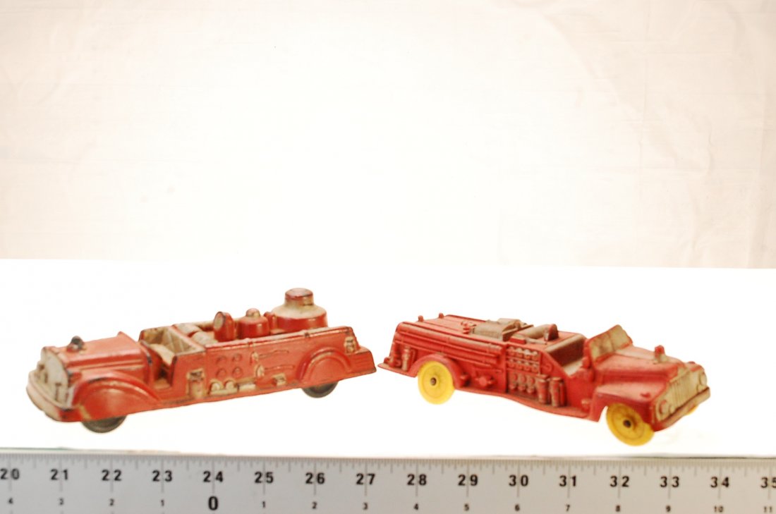 VINTAGE AUBURN RUBBER FIRE TRUCK and RUBBER FIRE TRUCK (1 of 6)
