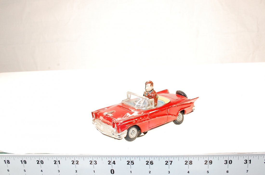 KO VINTAGE TIN WIND UP BUMP: You are looking at purchasing the " Vintage Tin Wind Up Bump'n Go Toy Car " in good working condition.