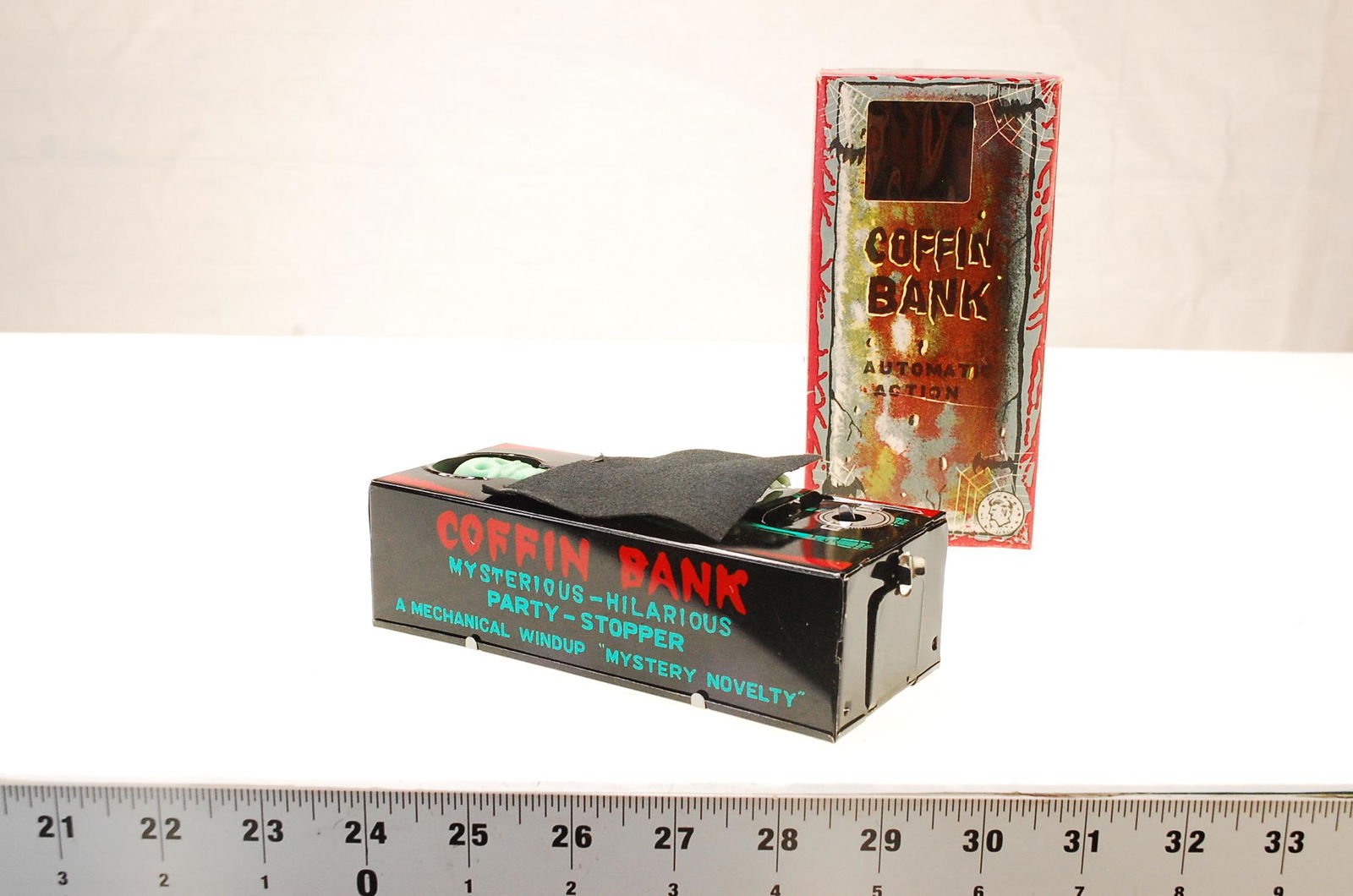 VINTAGE COFFIN BANK MECHANICAL WIND UP MADE IN JAPAN (1 of 4)