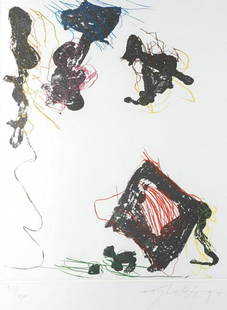 Ger Lataster (1920-2012) colour etching Composition: Ger Lataster (1920-2012) colour etching Composition 35/50 sig. b.r. dated '94 dim. 49 x 39 5 cm.