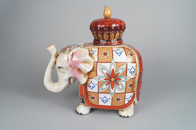 Ceramic Elephant (tea Caddy?), Dim. 39 X 24 Cm.