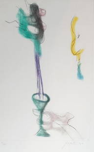 Ger Lataster (1920-2012), color etching, Glass of wine, 10/25, sig. b.r., dated '90, dim. 107 x 77: Ger Lataster (1920-2012), color etching, Glass of wine, 10/25, sig. b.r., dated '90, dim. 107 x 77 cm.
