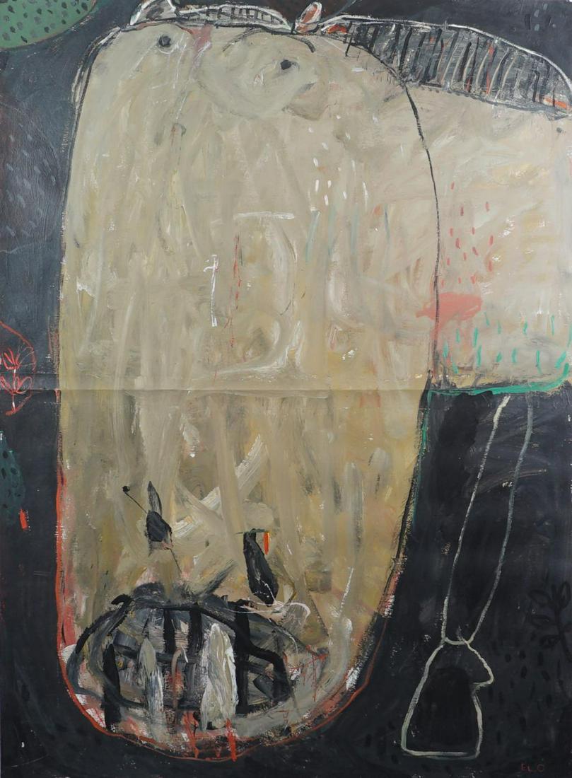 Elo (Armen Eloyan, 1966), mixed media on paper, Gargantua, sig. b.r., dim. 140 x 100 cm, Provenance:: Elo (Armen Eloyan, 1966), mixed media on paper, Gargantua, sig. b.r., dim. 140 x 100 cm, Provenance: Gies Pluim Collection