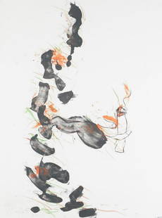 Ger Lataster (1920-2012), lithograph, Abstract composition, sig. b.l., dated '92, dim. 79 x 56 cm,: Ger Lataster (1920-2012), lithograph, Abstract composition, sig. b.l., dated '92, dim. 79 x 56 cm, Provenance: Collection Gies Pluim