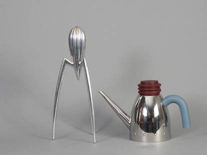 Alessi lemon press 'Juicy Salif' + oil container (2x): Alessi lemon press 'Juicy Salif' + oil container (2x)