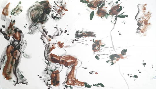Ger Lataster (1920-2012), lithograph, Abstract composition, sig. b.r., dated' 94, 4/50, dim. 79 x: Ger Lataster (1920-2012), lithograph, Abstract composition, sig. b.r., dated' 94, 4/50, dim. 79 x 122 cm.