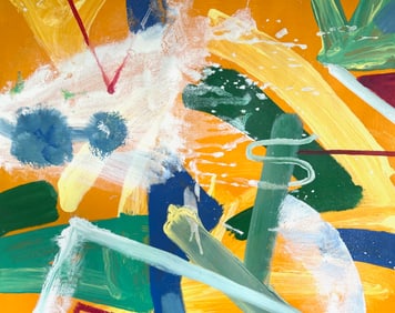 ABSTRACT CONTEMPORARY PAINTING. ACRYLIC ON LINEN