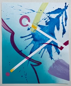 ABSTRACT PAINTING ON PAPER