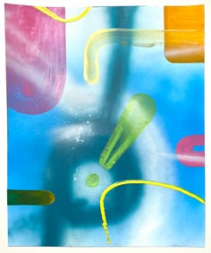 ABSTRACT PAINTING ON PAPER