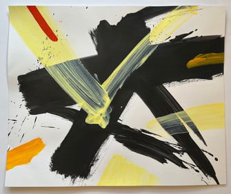ABSTRACT PAINTING ON PAPER