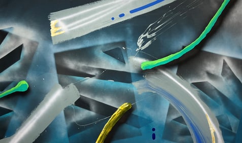 ABSTRACT CONTEMPORARY PAINTING ON CANVAS