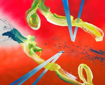 ABSTRACT CONTEMPORARY PAINTING ON CANVAS