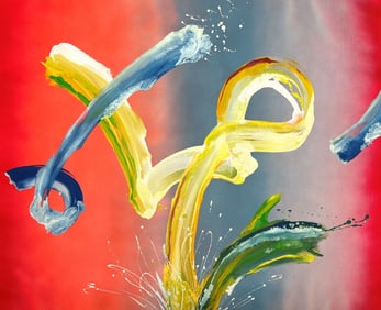 ABSTRACT CONTEMPORARY PAINTING ON CANVAS