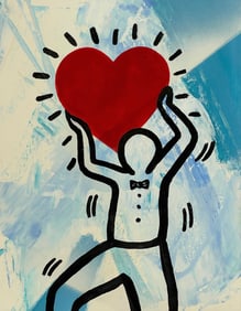 POP ART PAINTING ON CARDBOARD