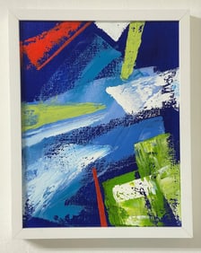 ABSTRACT ART PAINTING. OIL ON LINEN