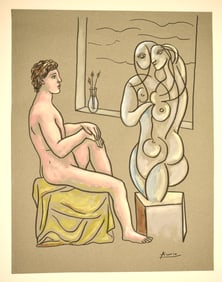 IN THE STYLE OF PABLO PICASSO.(AFTER) INK AND GOUACHE