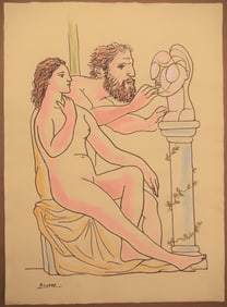 IN THE STYLE OF PABLO PICASSO.(AFTER) INK AND GOUACHE