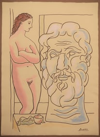 IN THE STYLE OF PABLO PICASSO.(AFTER) INK AND GOUACHE