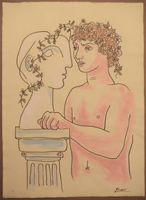 IN THE STYLE OF PABLO PICASSO.(AFTER) INK AND GOUACHE