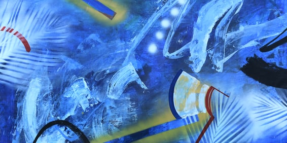 LARGE ABSTRACT PAINTING ON CANVAS