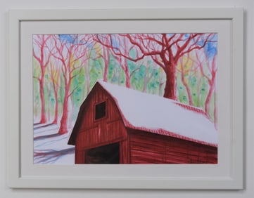 ORIGINAL ACRYLIC ON PAPER  PAINTING