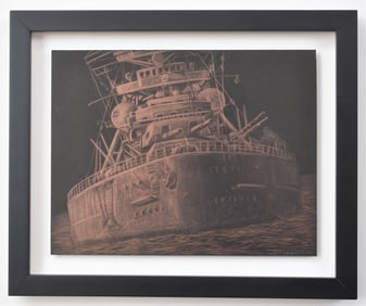 ORIGINAL PENCIL ON BLACK PAPER