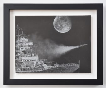 ORIGINAL PENCIL ON BLACK PAPER