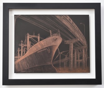 ORIGINAL PENCIL ON BLACK PAPER