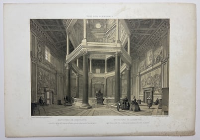 ANTIQUE ENGRAVING OF ROME SCENES