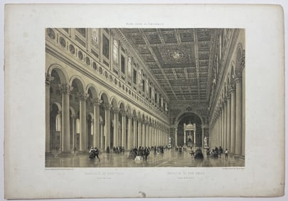 ANTIQUE ENGRAVING OF ROME SCENES