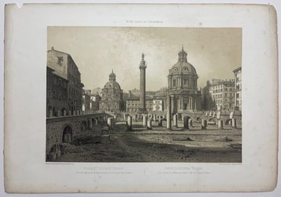ANTIQUE ENGRAVING OF ROME SCENES
