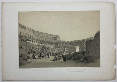 ANTIQUE ENGRAVING OF ROME SCENES