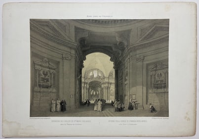 ANTIQUE ENGRAVING OF ROME SCENES