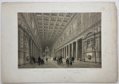 ANTIQUE ENGRAVING OF ROME SCENES